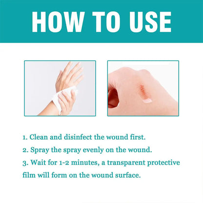 Liquid Bandage Spray Promote Wound Healing Bleeding Bruising Skin Recovery Wound Cleansing Breathable Waterproof Band Aid Spray