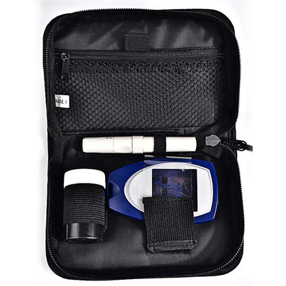 Pu Blood Glucose Meter Storage Bag Protective Case Carry Portable Wallet