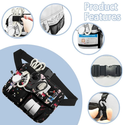 Practical Nursing Pocket Belt Organizer Pouch For Scissors Pen Care Tool Bum Bag Cartoon Medical Style Fanny Pack Female Gift