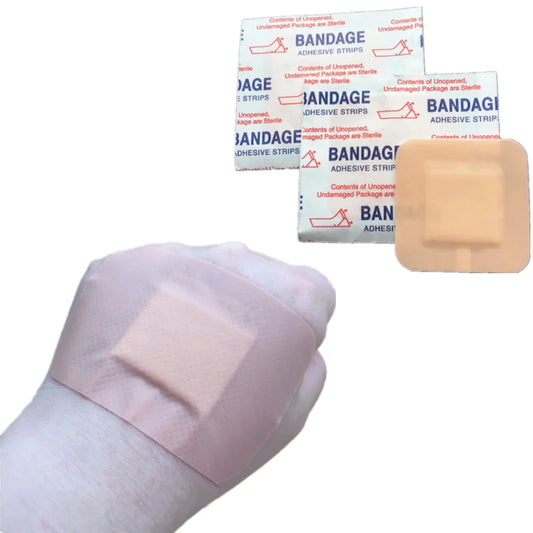 100Pcs Waterproof Band Aid Wound Dressing Medical Sterile Tape Bandage First Aid Home Travel Outdoor Camp Emergency Kits