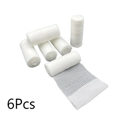 6Pcs Clotting Gauze Bleeding Hemmorhage Control Dressing Bandage PBT Wound Dressing Pad for Public Access Hemostatic