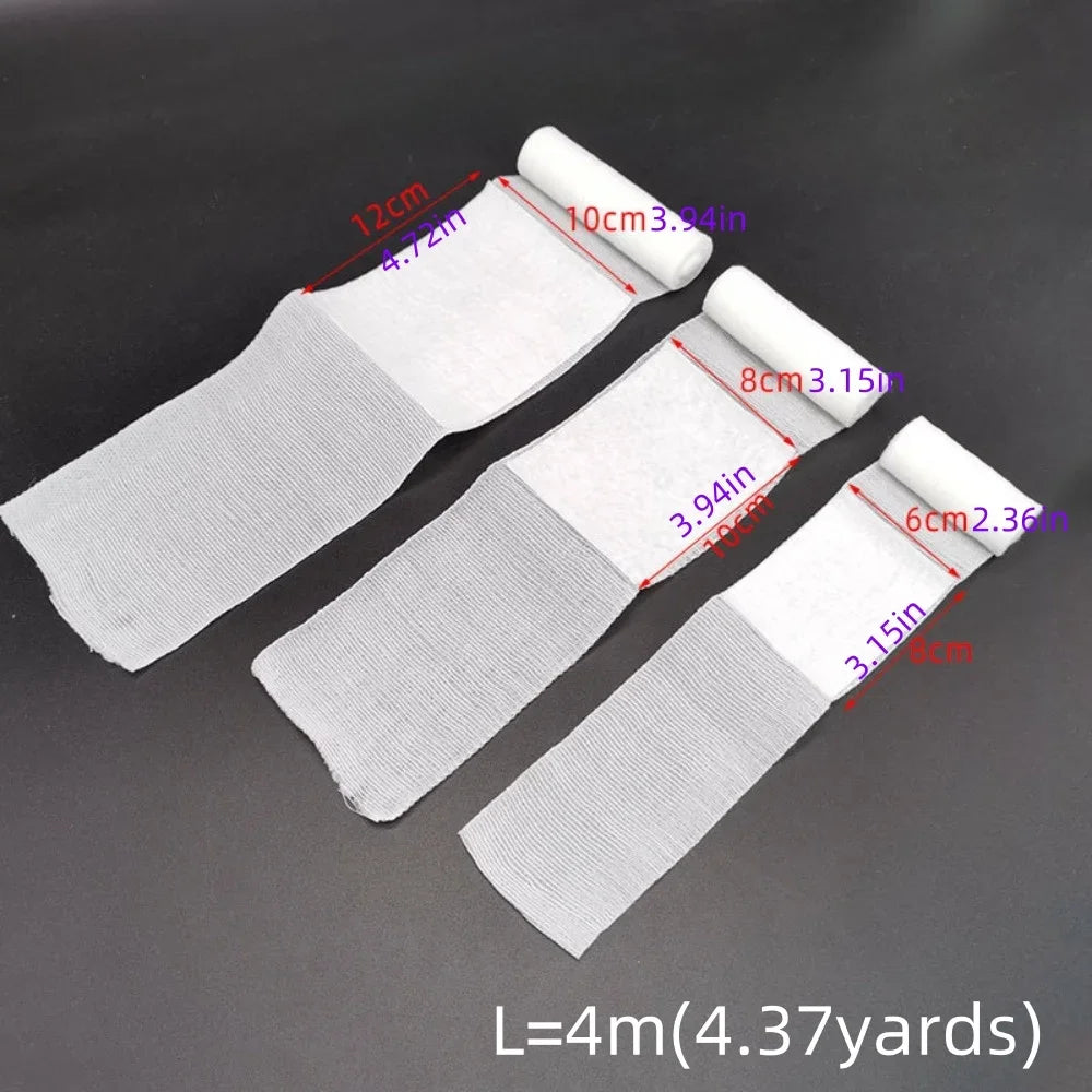6Pcs Clotting Gauze Bleeding Hemmorhage Control Dressing Bandage PBT Wound Dressing Pad for Public Access Hemostatic