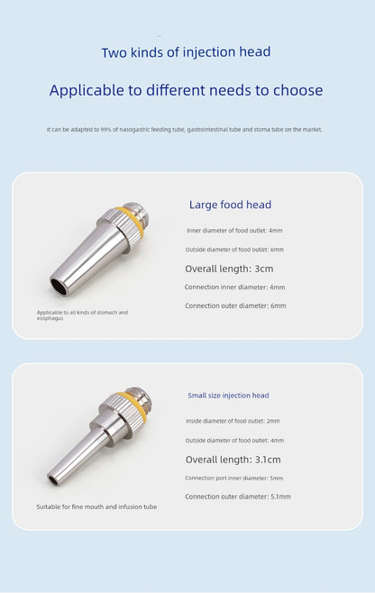 Flow Food Booster Feeder Stomach Tube Nasal Feeding Tube Syringe Flow Food Big Syringe Elderly Feeding Propeller