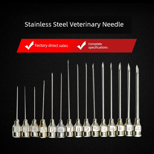Hot Syringe Stainless Steel Needle Veterinary Needles 4#6#7#8#9#10#12#16 No. 20 Dispensing Needle