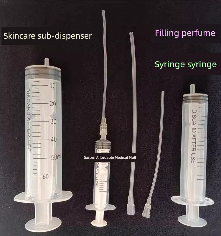 Perfume Subpackaging Tool Syringe Soft Needle Lotion Packaging Extractor Syringe Foundation Cosmetic Subpackaging Syringe