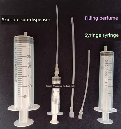 Perfume Subpackaging Tool Syringe Soft Needle Lotion Packaging Extractor Syringe Foundation Cosmetic Subpackaging Syringe