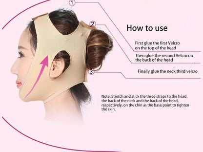 Elastic Face Slimming Bandage V Line Face Shaper Women Chin Cheek Lift Up Belt Facial Massager Strap Face Skin Care Tools Beauty