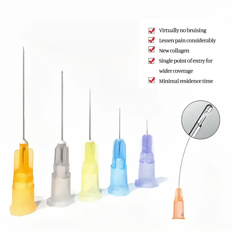 High  Disposable Fine Blunt-tip cannulas for injection 14G 90mm 18G uric acid facial filling nasal micro blunt needles