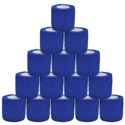 1/6/10 pcs Dark blue Gauze Bandage Self-adhesive Breathable Elastic Bandages for Sports Fixing Finger Wrist Leg