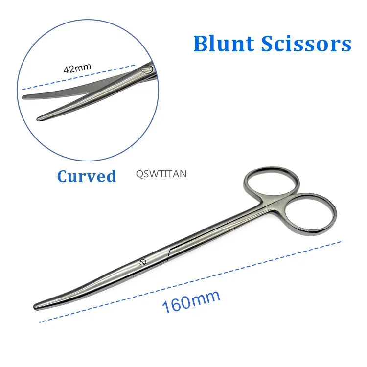 Surgical Blunt scissors Operating Nasal Department scissors 1 pc Stainless steel Veterinary Surgical Instruments
