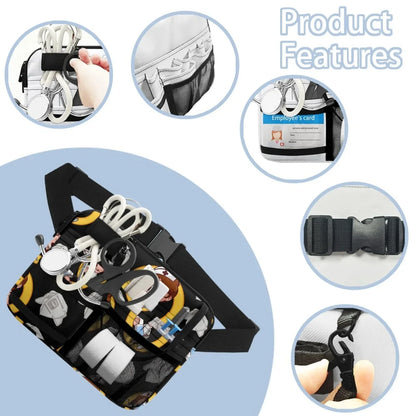 Practical Nursing Pocket Belt Organizer Pouch For Scissors Pen Care Tool Bum Bag Cartoon Medical Style Fanny Pack Female Gift
