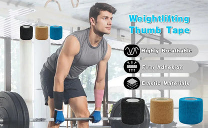 1/3/6/20PCS Sports Self Adhesive Red Elastic Bandages Anti-slip Athletic Nonwoven Waterproof Elastic  Wrist Ankle Bandages