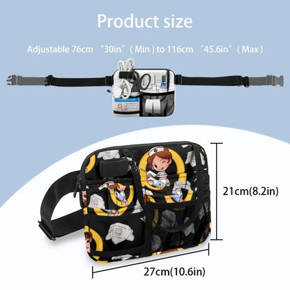 Practical Nursing Pocket Belt Organizer Pouch For Scissors Pen Care Tool Bum Bag Cartoon Medical Style Fanny Pack Female Gift