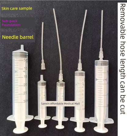 Perfume Subpackaging Tool Syringe Soft Needle Lotion Packaging Extractor Syringe Foundation Cosmetic Subpackaging Syringe