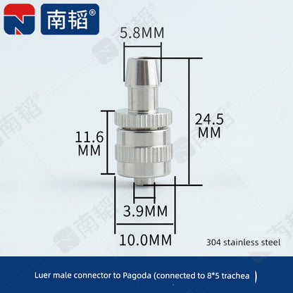 Nantao Laboratory Hose Adapter Syringe Pagoda