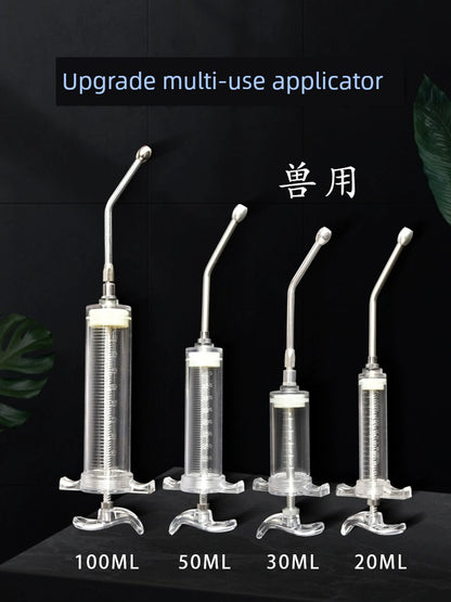 Veterinary Pig, Cattle and Sheep Copper Head Syringe PVC Steel Syringe