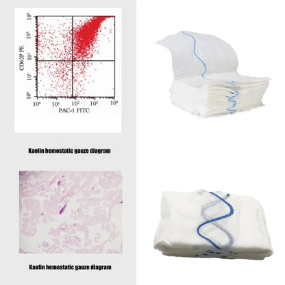 Quick Clotting Combat Gauze Flexible Hemostatic Gauze Stop Bleeding Gauze Wound Packing Bandages Survival Kits Supplies