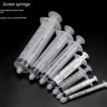 Spiral Mouth Syringe 1ml 3ml 5ml 10ml 20ml 100ml Screw Mouth Syringe Dispensing Experiment